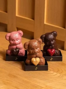 Cafe Marmara sevgililer günü küçük ayıcıklar formlu çikolata