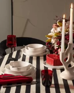 Mudo Home sevgililer günü koleksiyonu, kadeh ve mum setleri